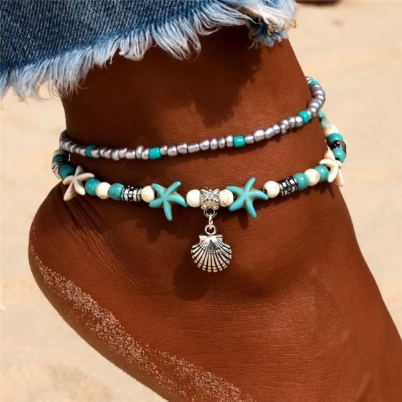 Shell Beads Ankle Bracelet - Picture 1 of 3